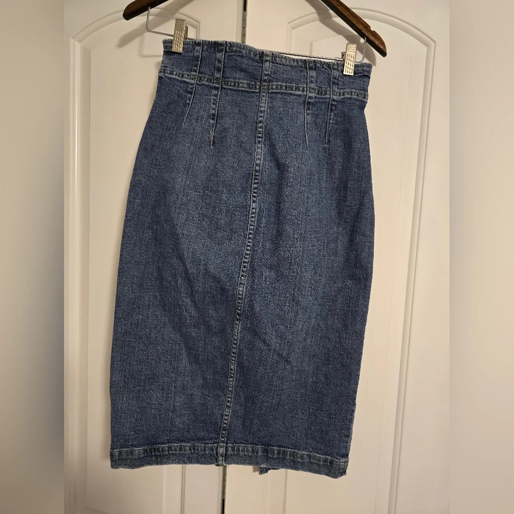 Rebecca Taylor La Vie High Waist Denim Pencil Skirt Size 29 - Picture 3 of 11